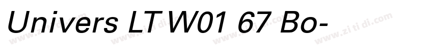 Univers LT W01 67 Bo字体转换